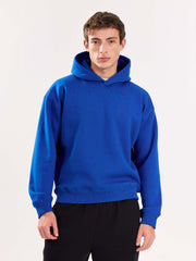 Blue Cropped Fit Hoodie